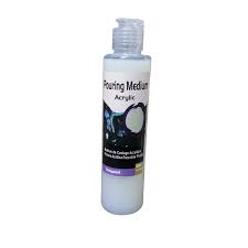 Acrylic paint pouring medium 240ml bottle for smooth, non-toxic flow and fluid art effects