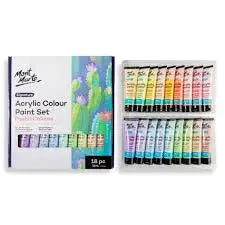 Mont Marte Signature acrylic colour pastel paint set 18pc x 36ml tubes