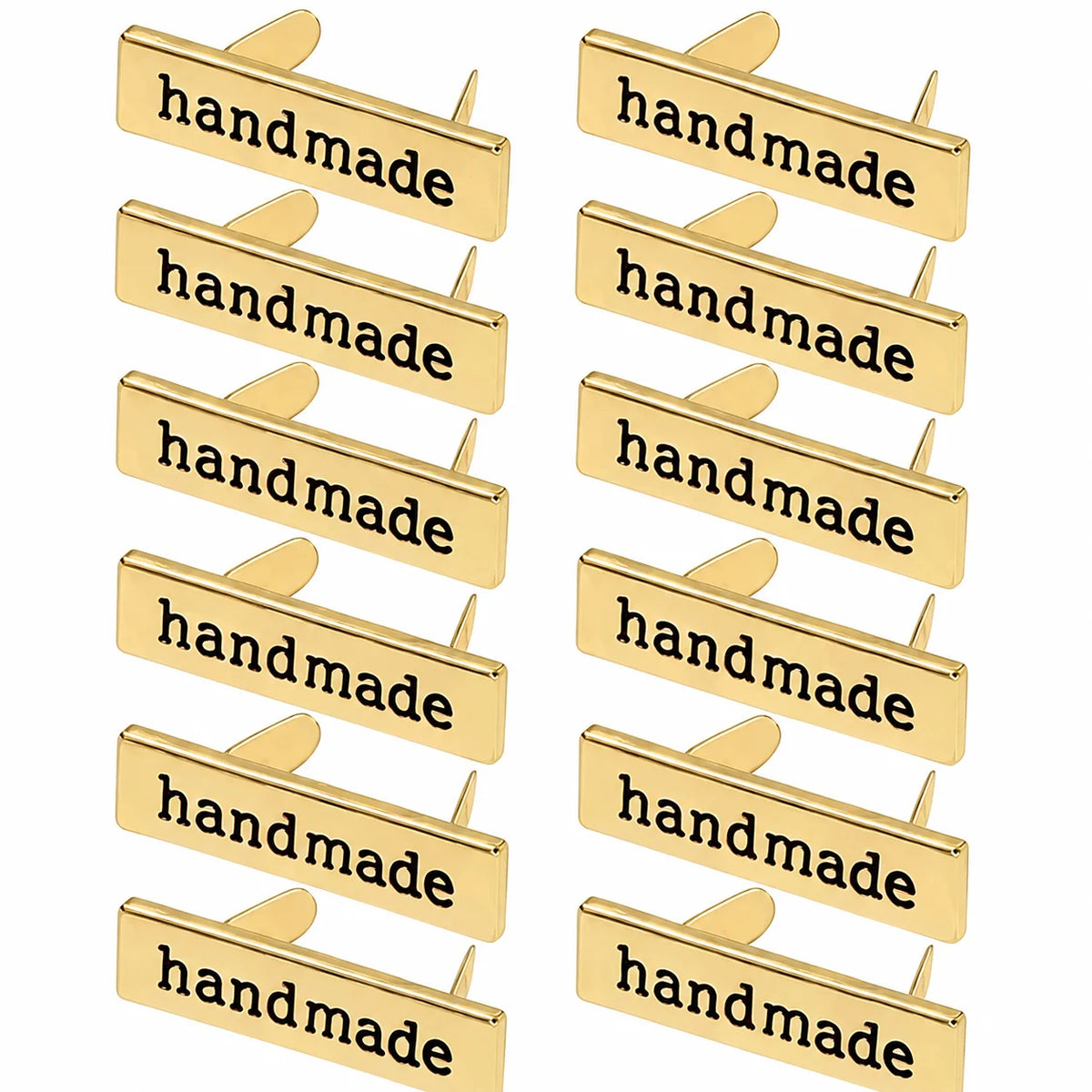 Handmade Golden Metal Tag 1 Piece for Bags and DIY Craft Projects