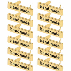 Handmade Golden Metal Tag 1 Piece for Bags and DIY Craft Projects
