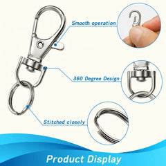 Keychain Set with Swivel Lobster Clasps 5 Pieces – Keychain Making Supplies