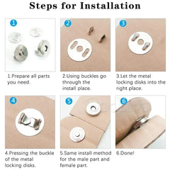 5 pieces magnetic buttons for bags magnetic snap fasteners for handbags purses wallets pouches and DIY sewing crafts