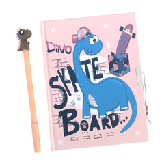 Cute Dino diary with Gel Pen key lock with Packing stationery school Gift