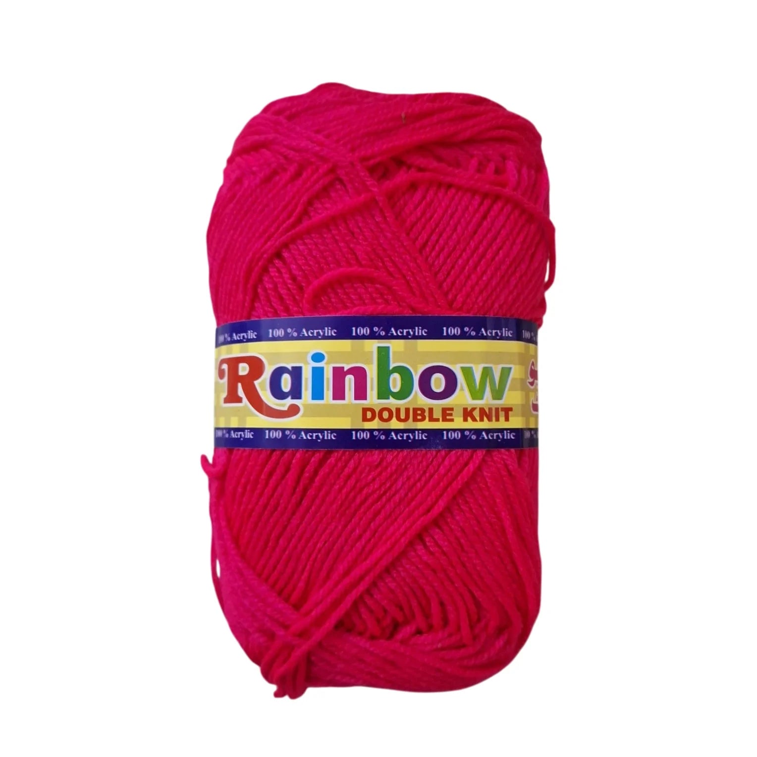 Rainbow double knit yarn ball 4ply 80g for knitting crochet and DIY craft projects