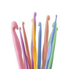 Plastic crochet hook set 12 sizes crochet needles for yarn knitting amigurumi handmade and DIY craft projects