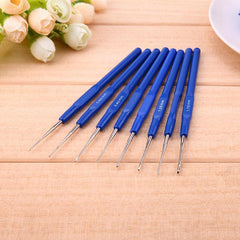 Small Crochet Hooks Set – 8 Sizes Aluminum Crochet Needles for Knitting, Yarn & DIY Craft Projects