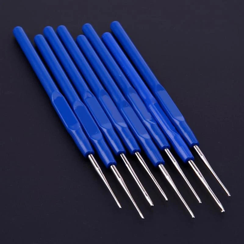 Small crochet hooks set 8 sizes aluminum crochet needles for knitting yarn crafts DIY projects and handmade crochet