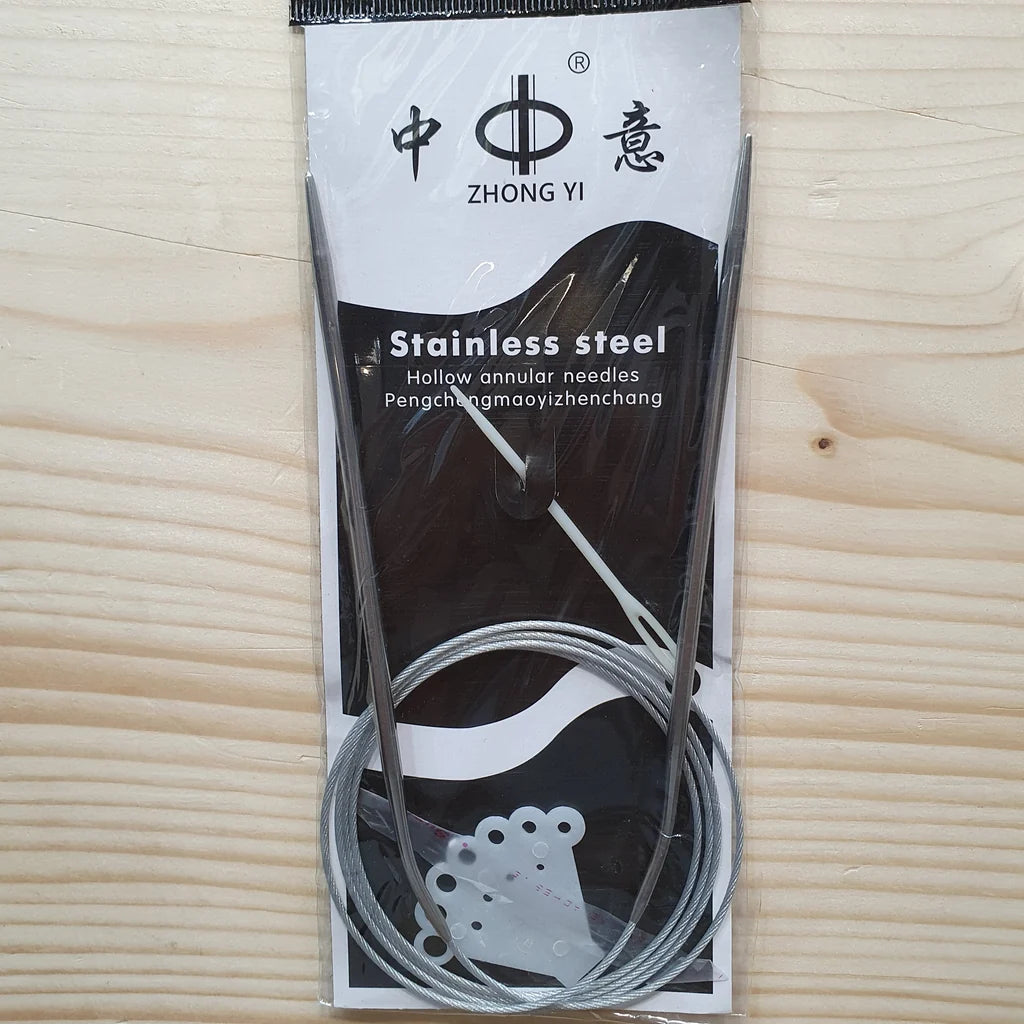 Stainless steel circular knitting needle 120cm flexible cable needle for yarn knitting sweaters scarves hats and DIY crafts
