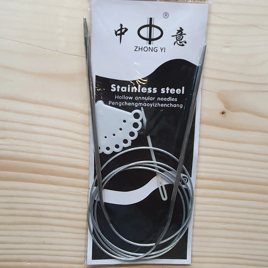 Stainless steel circular knitting needle 120cm flexible cable needle for yarn knitting sweaters scarves hats and DIY crafts