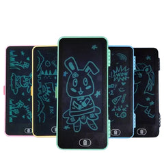 LCD Drawing Pen Case Easy Writing with Eye Protection, Lock Screen, Large Space LCD Drawing Pen Case-One Key Erase (Random Color)