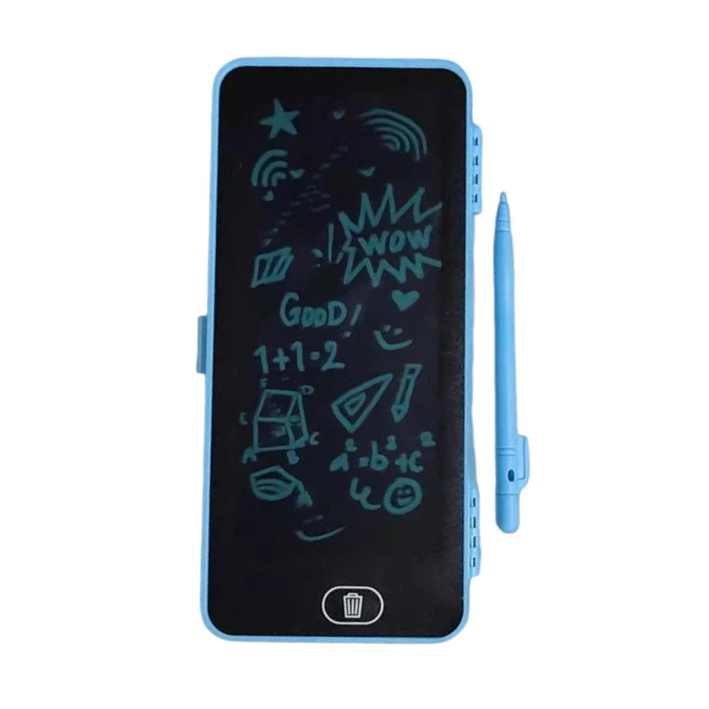 LCD Drawing Pen Case Easy Writing with Eye Protection, Lock Screen, Large Space LCD Drawing Pen Case-One Key Erase (Random Color)