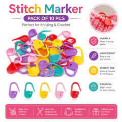 Colorful stitch markers for knitting crochet and DIY yarn projects