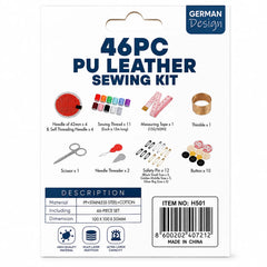 46 Piece Sewing Kit with Sewing Threads, Needles, Scissors & Measuring Tape – Portable Sewing Repair Kit
