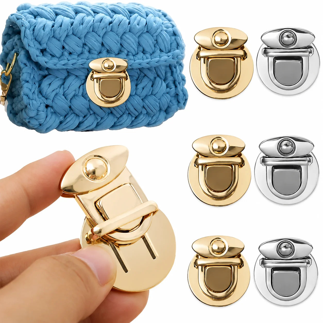 Push Clasp Lock for Bags 1 Piece – Bag Making Hardware